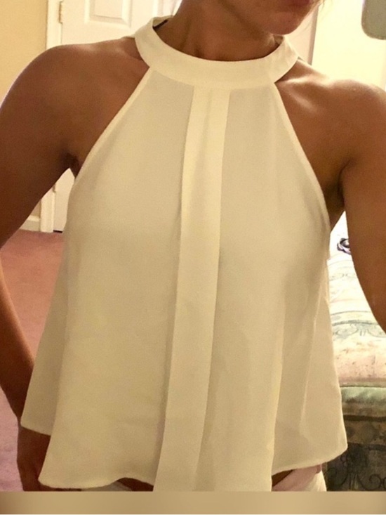 Forever 21 Tops - White High Neck Blouse